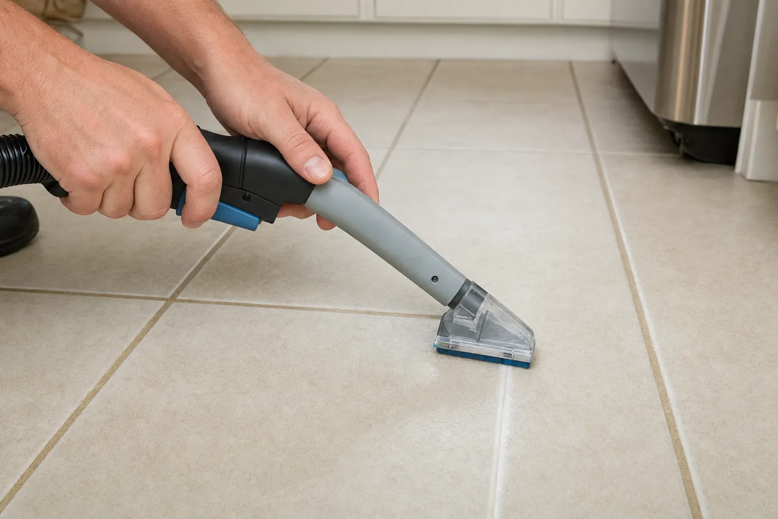 AllState performing organic tile & grout cleaning