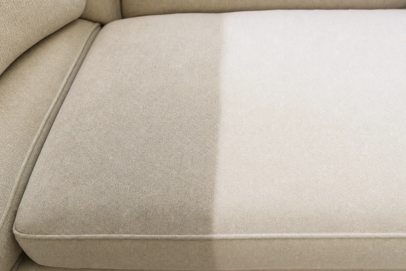 The result of AllState's certified-organic upholstery cleaning
